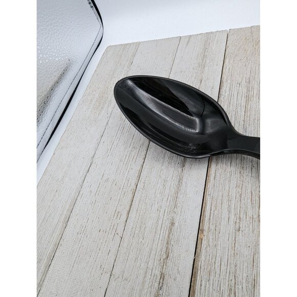 Tailor Made Products #5 Black Nylon Plastic Solid Spoon 11 1/2" - Picture 3 of 6